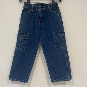 Ultimate Blue Denim Cargo Boys Jeans. Size 7